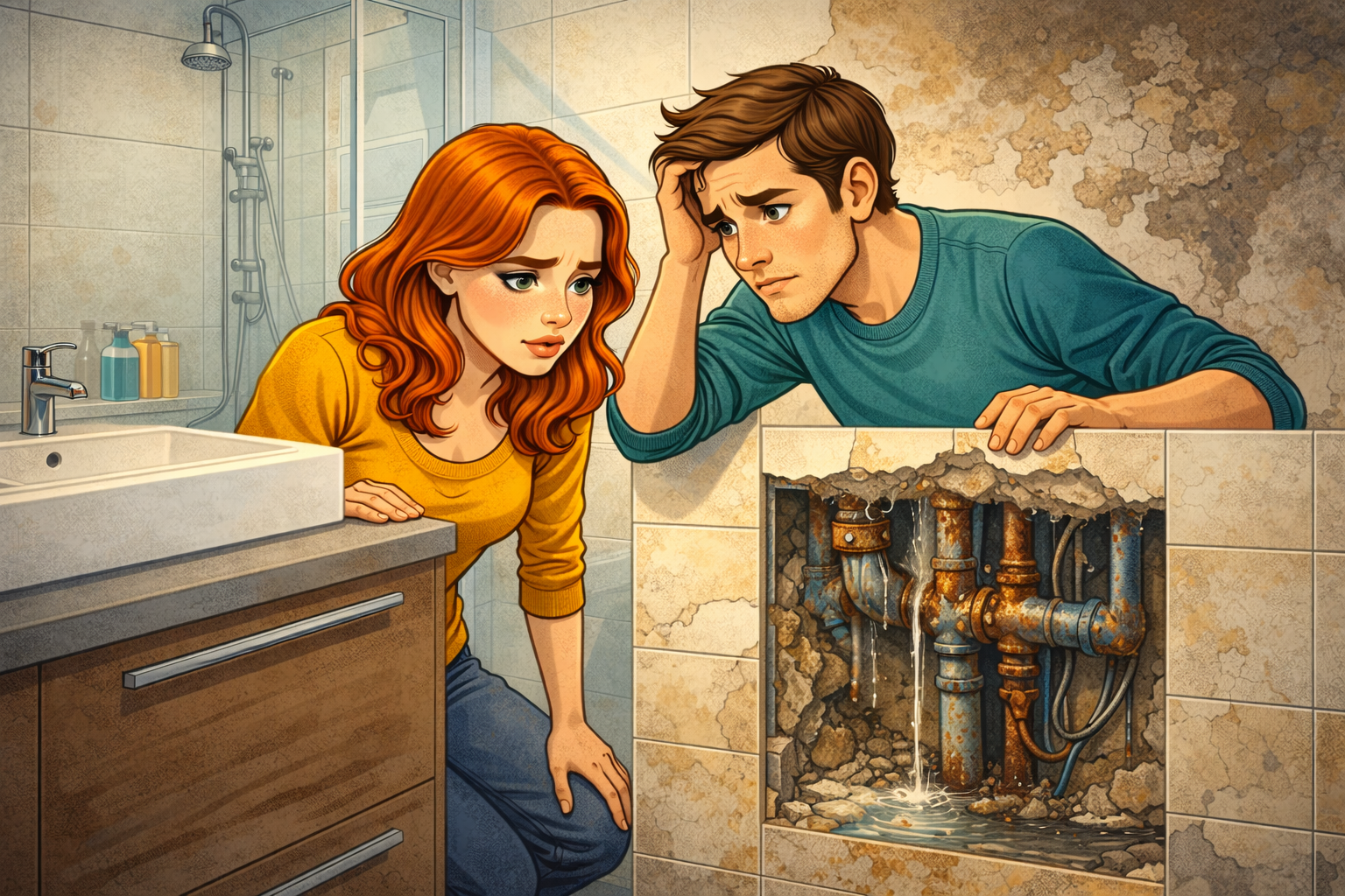 Fürdőszoba és vízhálózat: a rejtett vizes hibák felismerése